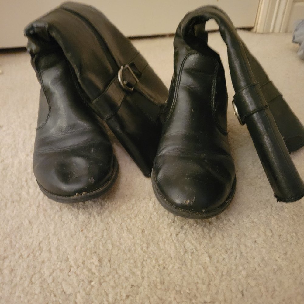 Black knee high boots